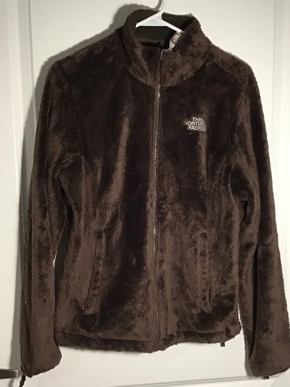The North Face Women's Brown Plush Full-Zip Teddy Jacket M